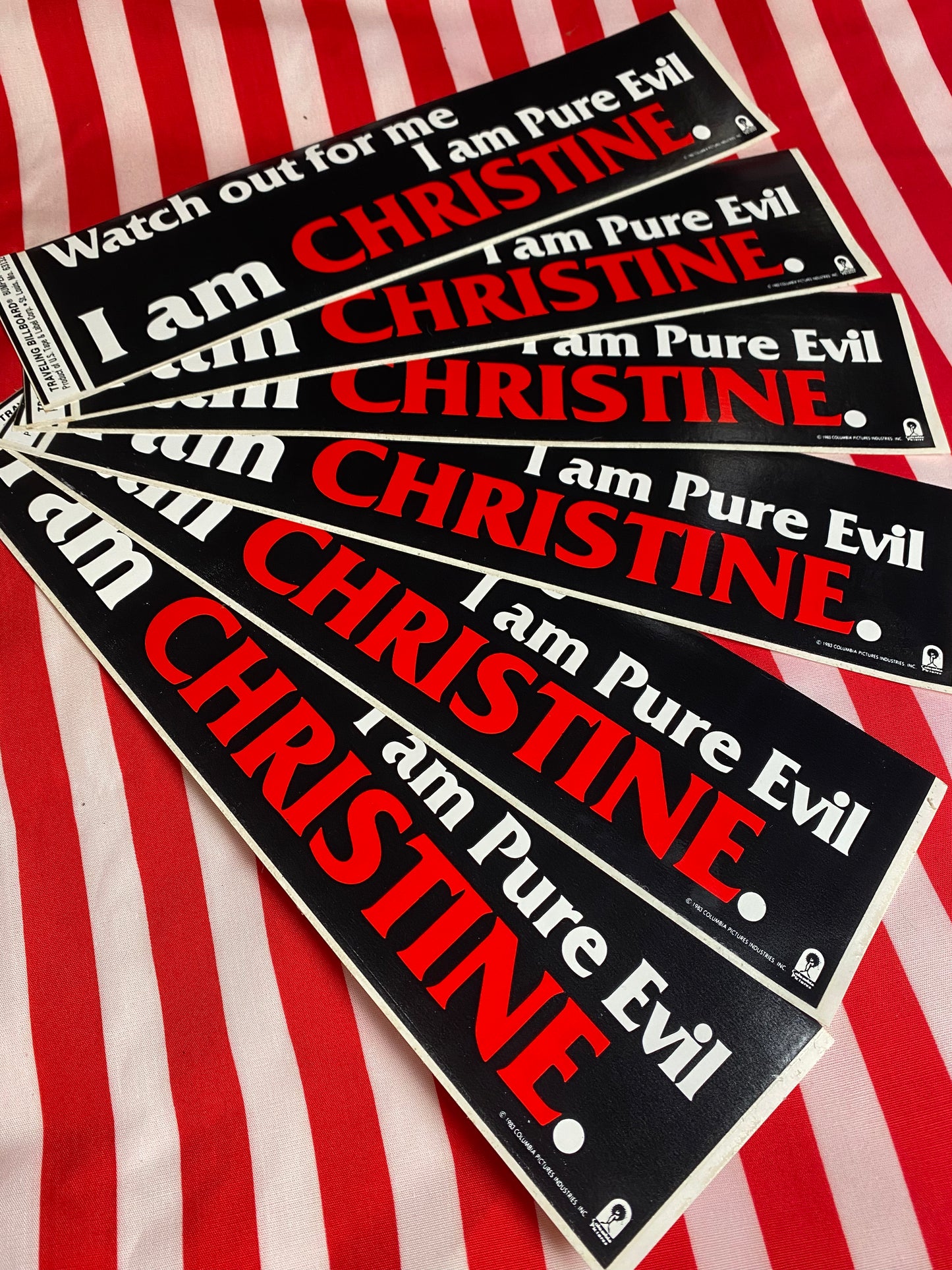 John Carpenter’s “Christine” Bumper Stickers