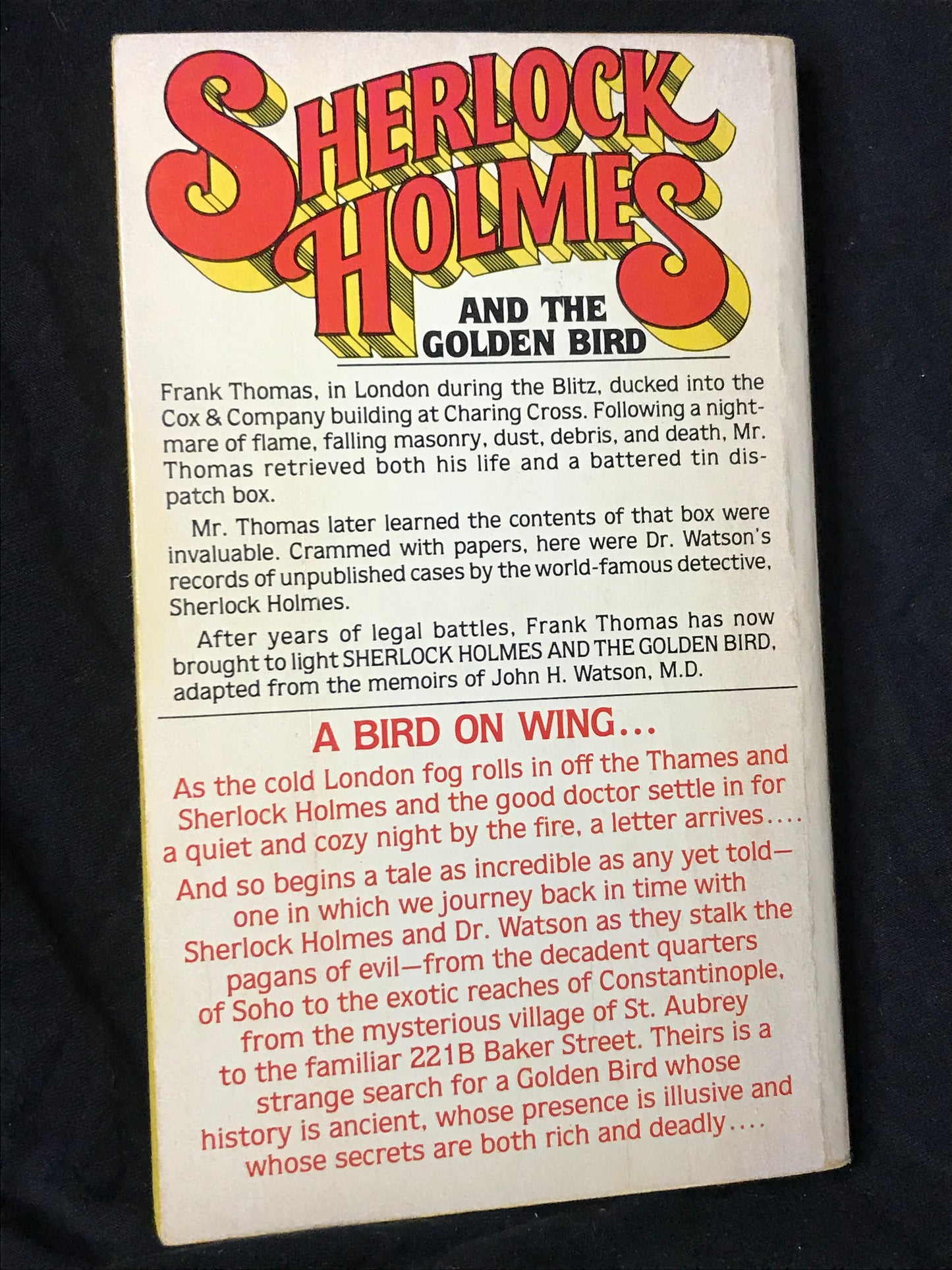 Sherlock Holmes and the Golden Bird by Frank Thomas