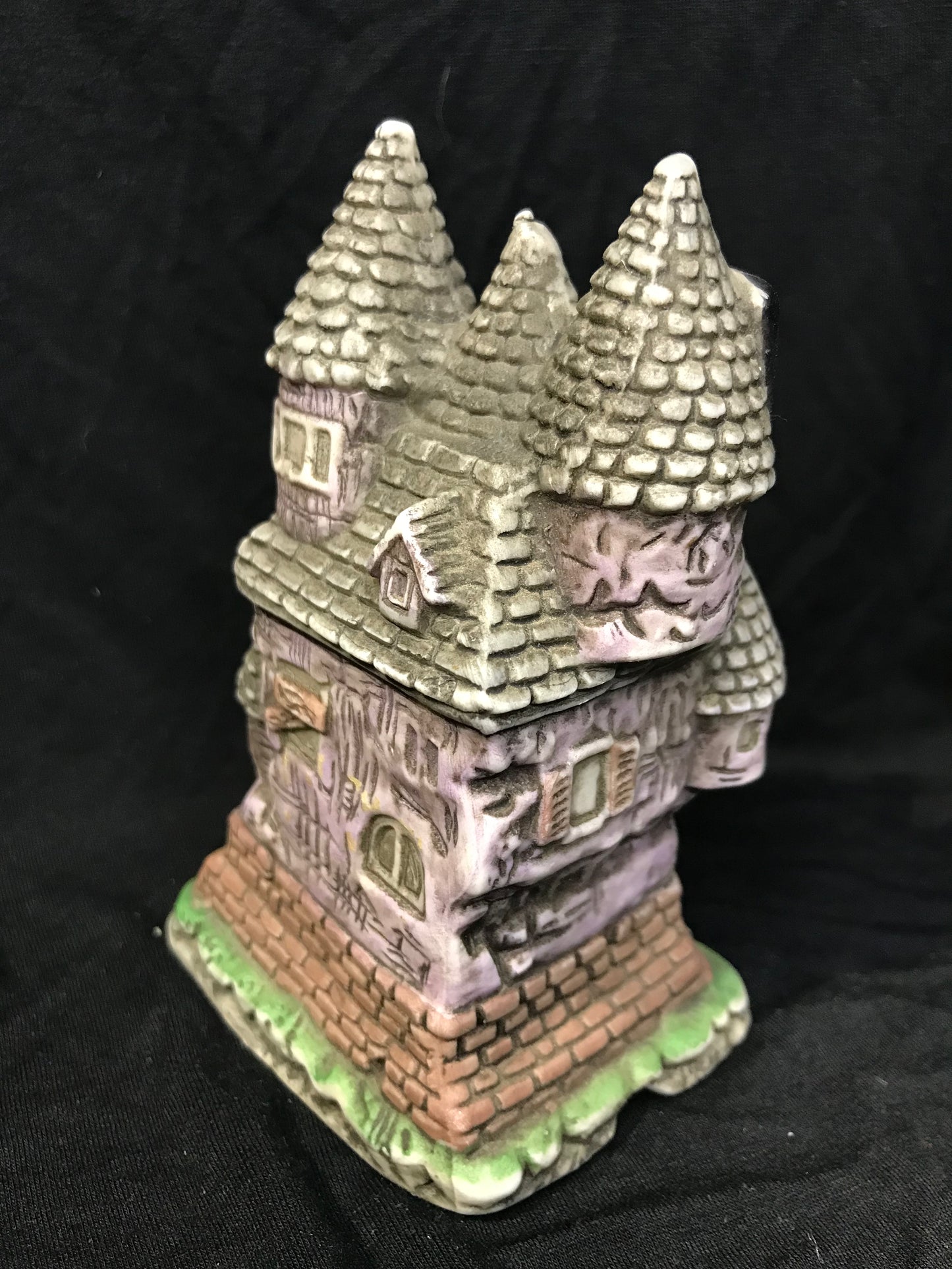 Vintage Ceramic Haunted Castle + Ghosts