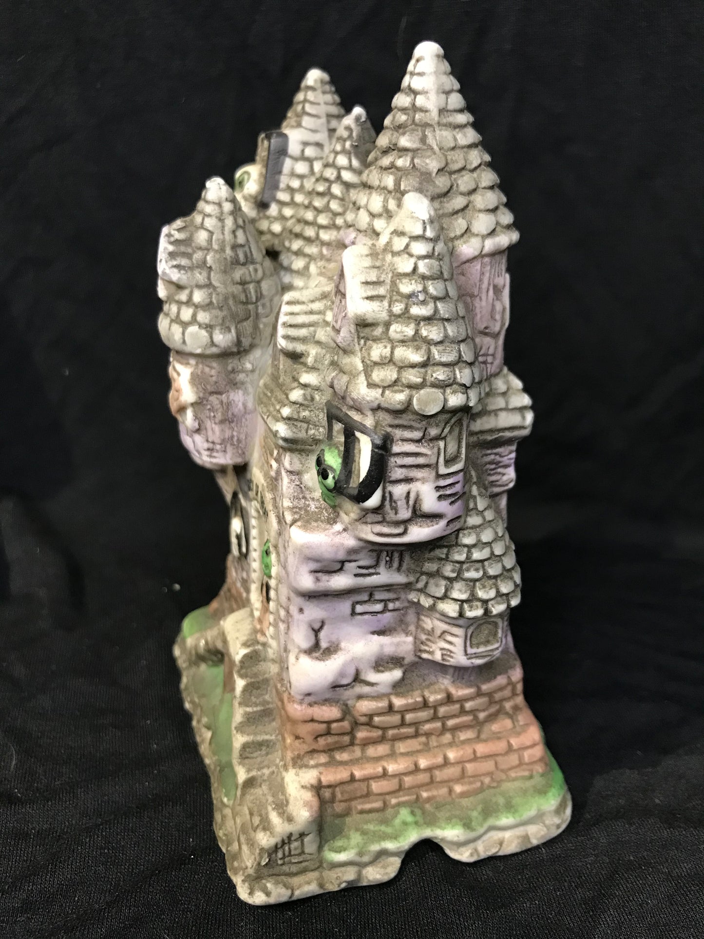 Vintage Ceramic Haunted Castle + Ghosts