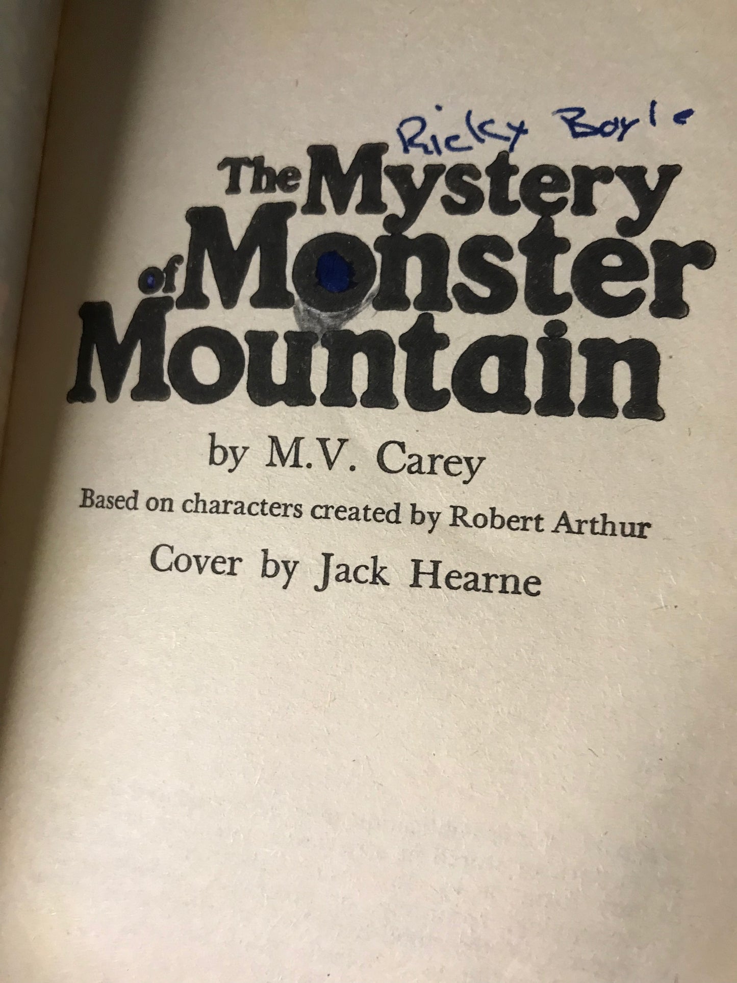 The Mystery of Monster Mountain by M. V. Carey