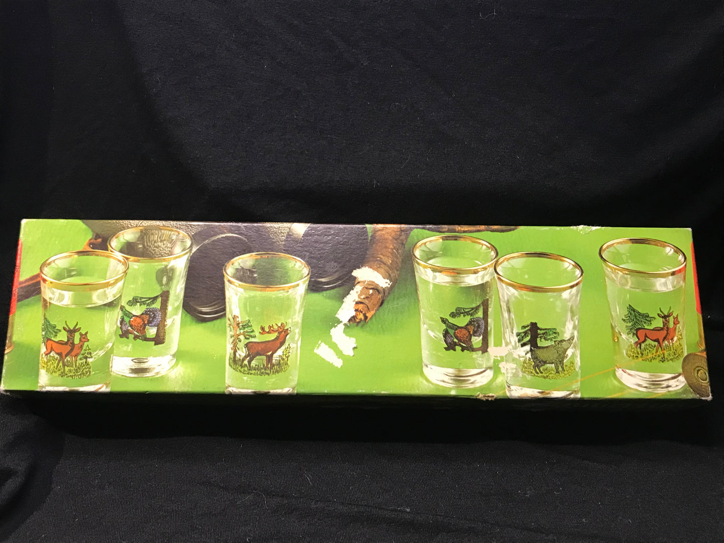 Vintage 1950's German Wildlife Shot Glasses